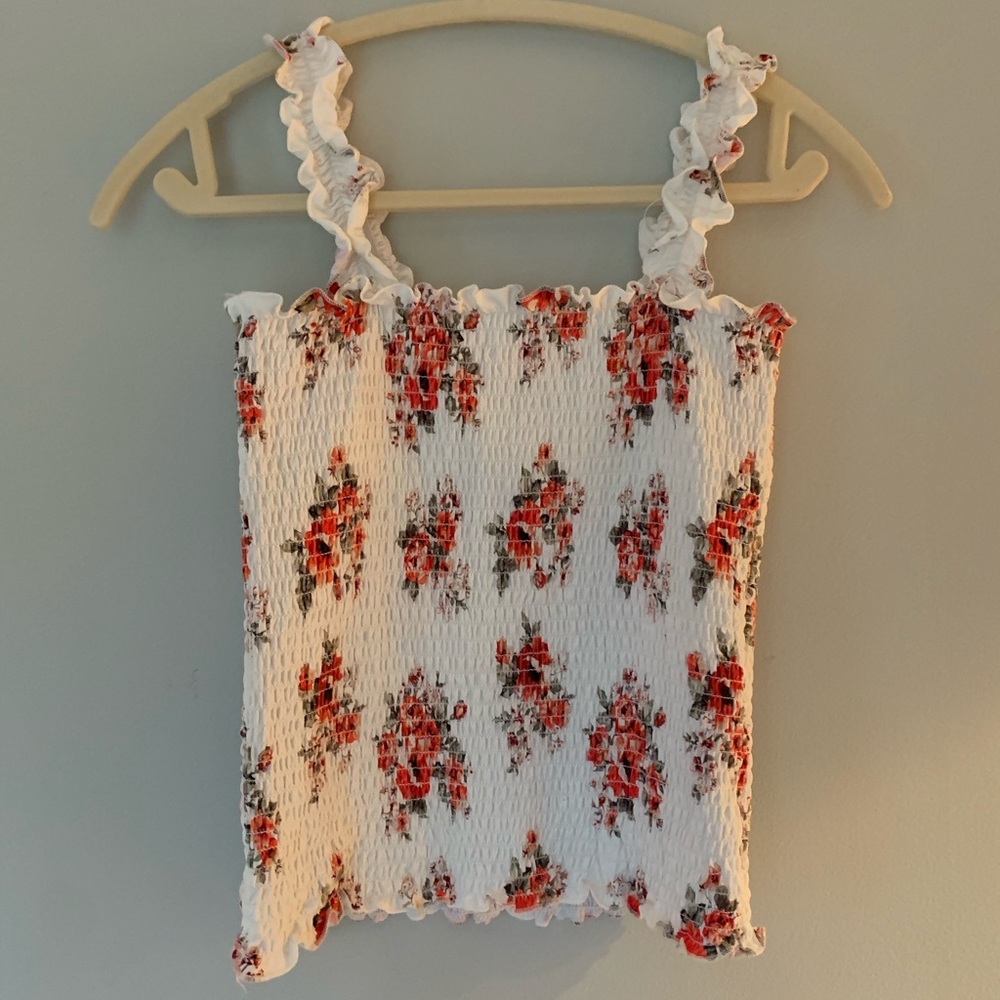 Stella Tweed Girls Floral Tank Top